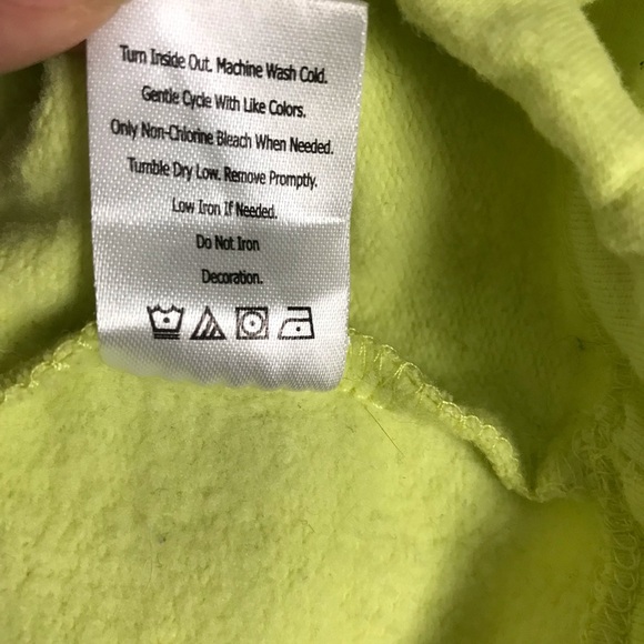 Fifth Sun Neon Green Good Vibes Graphic Print Sweatshirt Womens Sz M Streetwear - Picture 5 of 6
